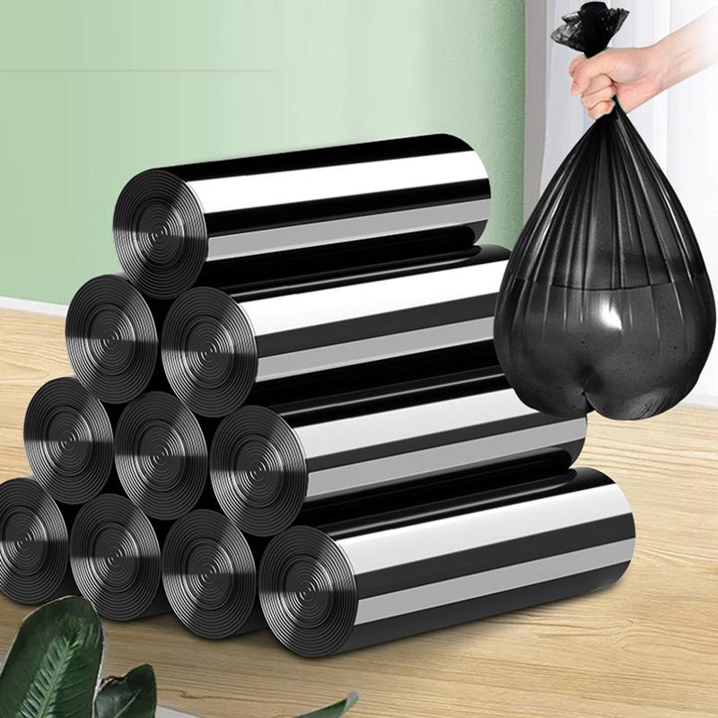 

45 мешков для мусора с плоским горлышком, бытовые портативные пластиковые пакеты для уборки, общежития, студентов, домашнего офиса, Spot-off flat mouth type thin 5pcs