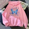 Beautiful Butterfly Printed Hoodie Autumn Winter Casual Fashion Harajuku Korean Style O-Neck Long Sleeve Fleece Tops Sweatshirts