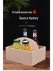 Hand-Carried Wooden Gift Box with Dividers - Solid Pine & Bamboo Wood