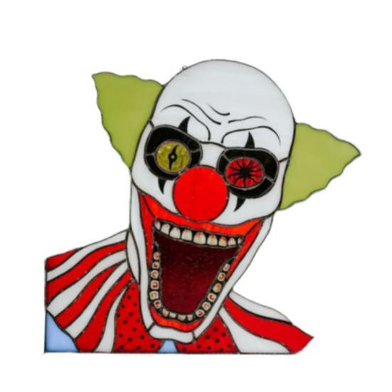 Window Clown Decoration Gothic Acrylic Colorful Clown Ornament Window Corner