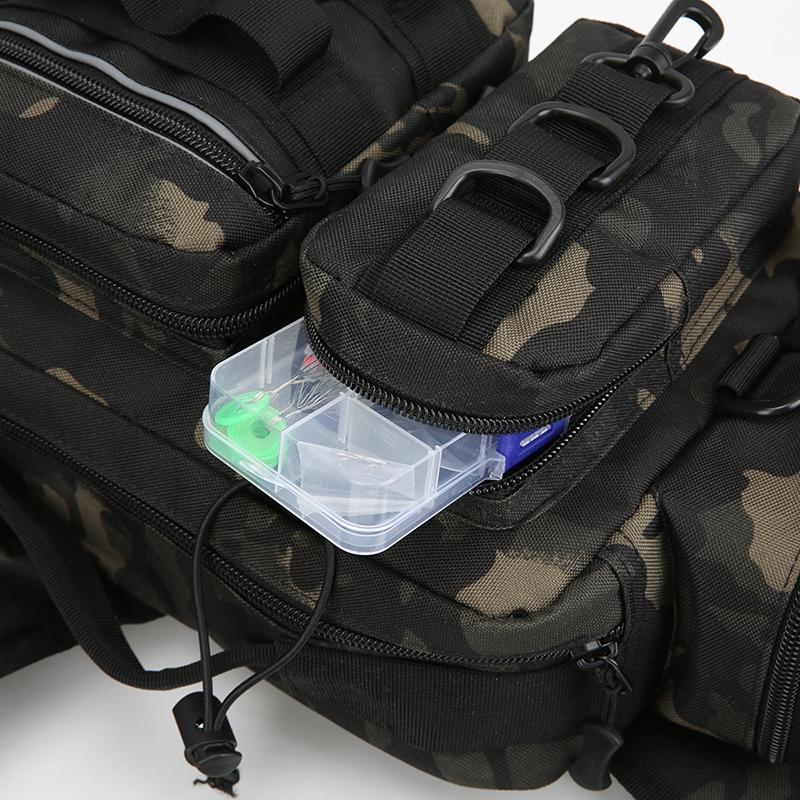 Fishing Tackle Backpack Lure Box Gear Storage Bag Fanny Pack for Men Fly Fishing Backpack with Rod Holder Sling Shoulder Bag