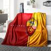 Coperta in Flanella con Stemma AS Roma, Poliestere Morbido, Design Moderno, Per Tutte le Stagioni, per Campeggio, Viaggi, Regali per Feste o Compleanni
