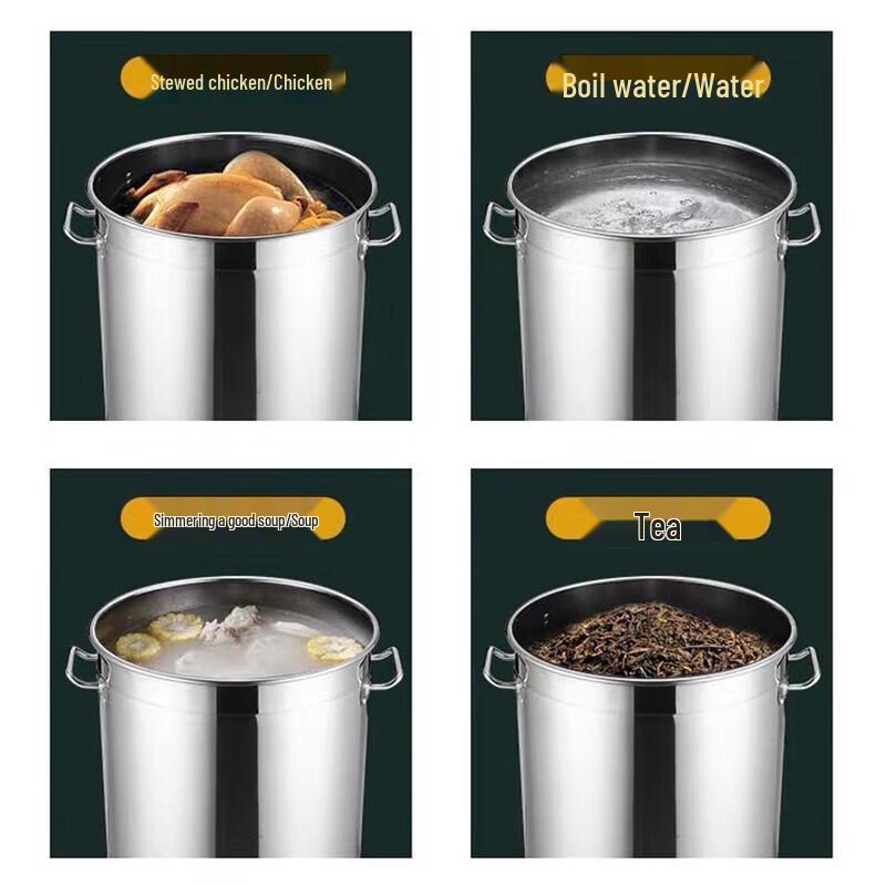 Jingjing Rishang Commercial Stainless Steel Stock Pot with Lid