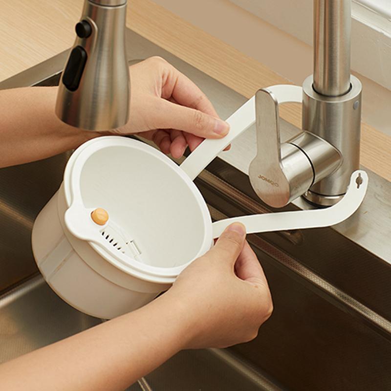 Creative Sink Hanging Plastic Strainer Basket Openable Bottom Cover Detachable Kitchen Garbage Filter Quickly Drain