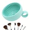 Silicone Makeup Brush Cleaner Bowl - 1pcs Unscented Brush Cleaning Mat with Scrubber Pad for Eyebrow, Blush, Facial & Eye Brushes