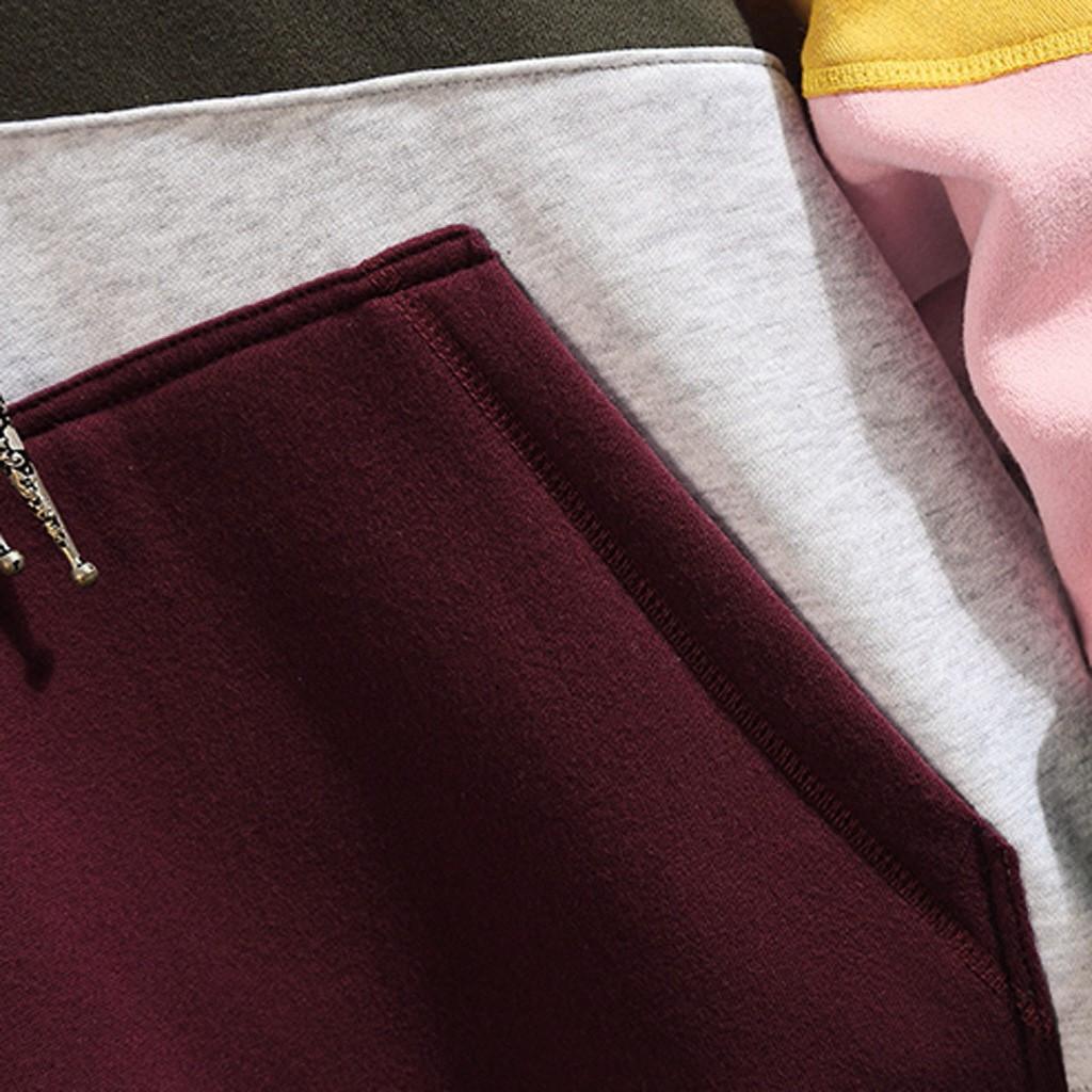 Fashion Men's Casual Solid  Hooded Hooded Patchwork Sweatshirt