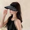 Diamond ins sun protection hat women's summer UV protection face shade sunshade big brim empty top straw hat sun hat