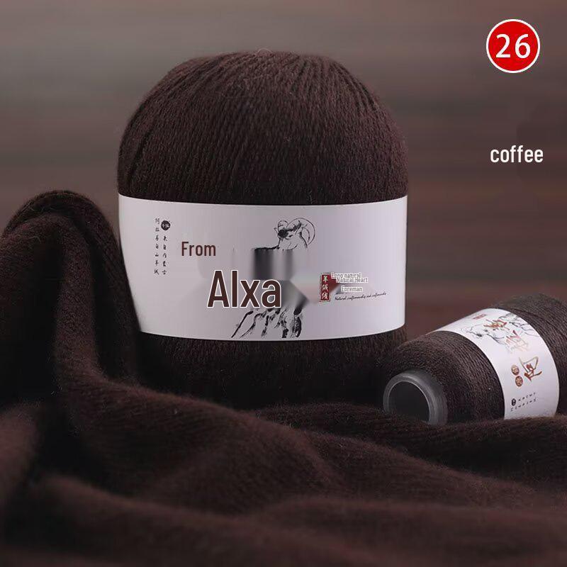 Hand-Knitted Medium-Thick Pure Cashmere Yarn Ball for DIY Projects - Perfect for Scarves and Gifts
