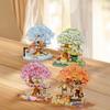 Idea Construction Building Brick Cherry Blossom Tree House Micro Diamond Block Village Cabin Treehouse Toys Nanobrick For Gift