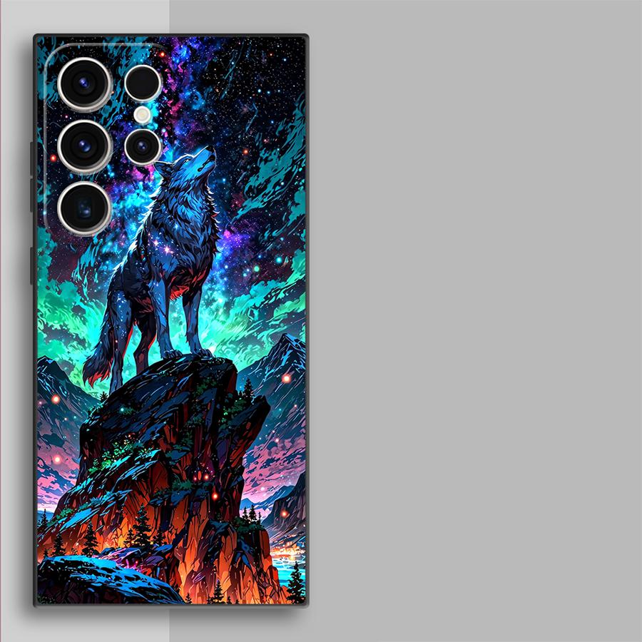 

Funda Phone Cover Case for Samsung Galaxy S26 S25 Ultra S21 FE S24 Plus S10 S9 S23 S20 Note 20 Ultra 8 9 10 Wolf Forest Galaxy S9