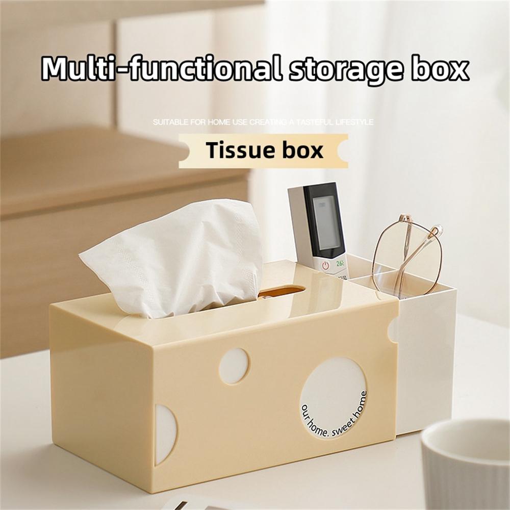 Household Cheese Styling Tissue Box Multifunction Napkin Storage Boxes Living Room Remote Control Organizer Desktop Paper Holder