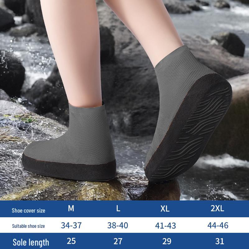 Copriscarpe in Silicone Antipioggia Impermeabili Antiscivolo - Durevoli, Riutilizzabili, Protezione Alta per Donna, Uomo e Bambini.