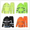 High-Visibility Reflective Motorcycle Rain Suit - Fluorescent Green/Yellow, Breathable, Double-Layer, Adult Split Design