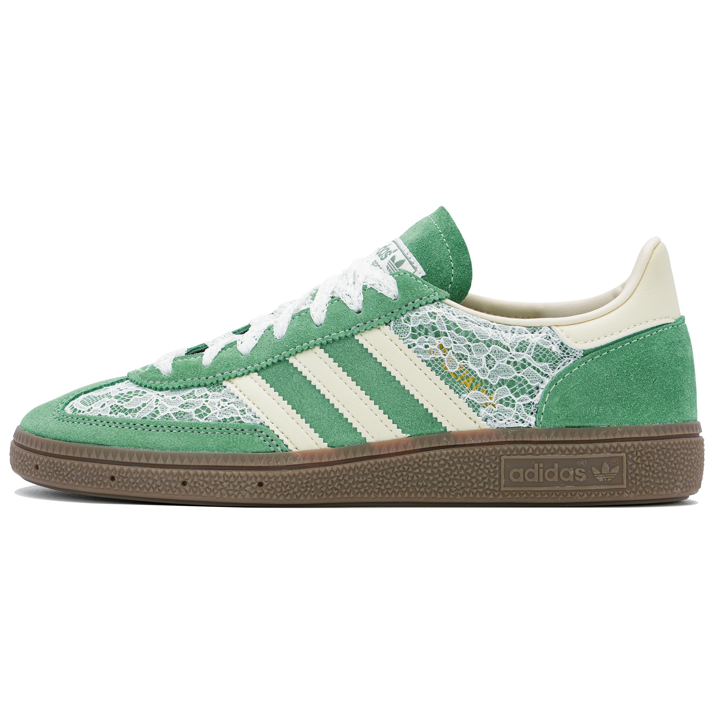 Adidas Originals Handball Spzl Low top Skateboard Shoes Unisex Green Beige White IG6192(TeamTen-) 39⅓
