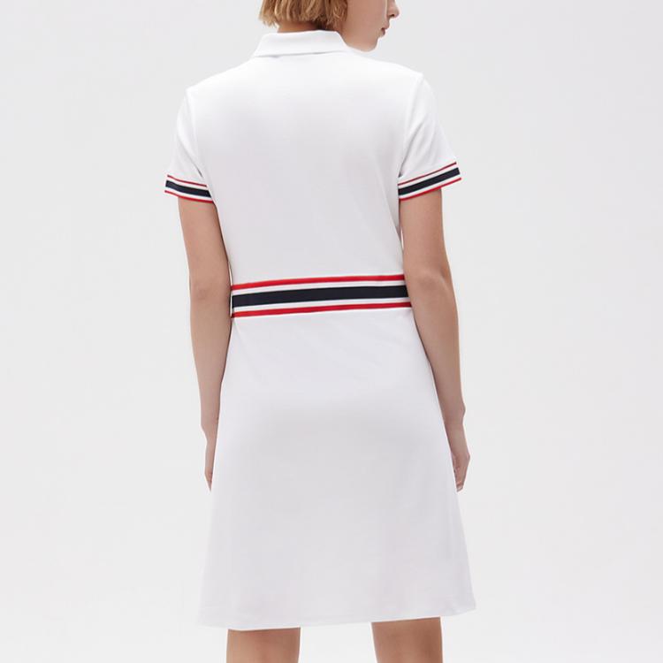 New FILA LifestyleWHITE Short Sleeved Dress Women's Standard White F51W523301F-WT