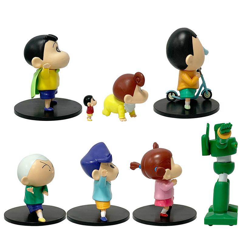 Crayon Shinchan Pvc Action Figures Set With Collectible Characters For Fans And Collectors
