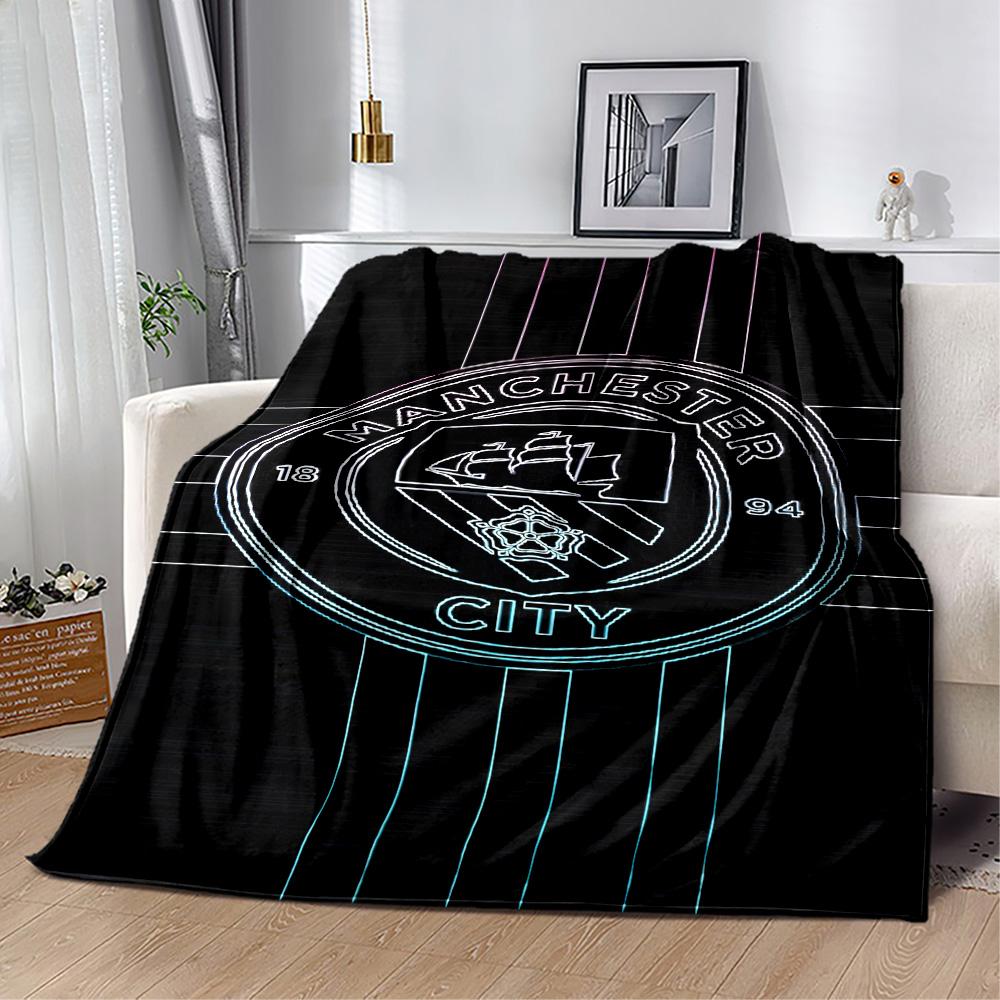 Manchester City Blanket Durable Comfort Perfect For Office Sofa Seaside For All Occasions Digital Print Unique Gift For Family And Friends Camping