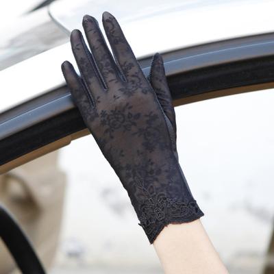 Gants de conduite antidérapants en soie glacée pour femmes avec protection UV et écran tactile