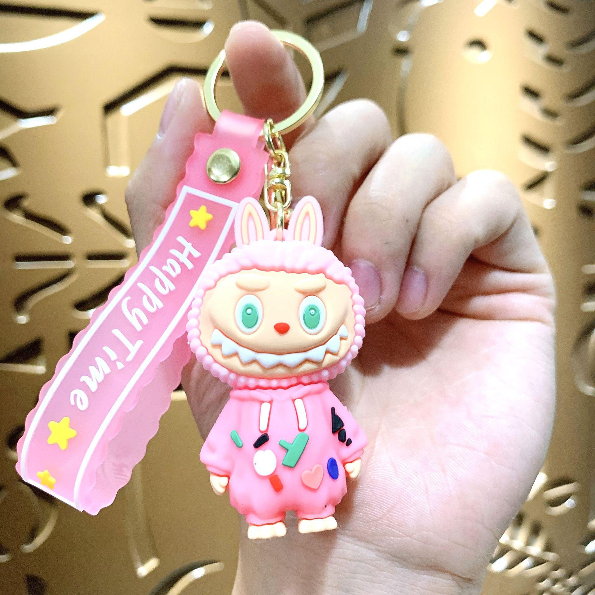 

Мультяшный Милый Брелок Лабу Кукла Подарок Автомобиль Пара Подвеска Сумка Рюкзак Подвесное Украшение Подарок Pink