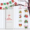 Decorative Merry Christmas Door Hanging Banner Funny Snowman Elk Couplet Christmas Gift   Tree