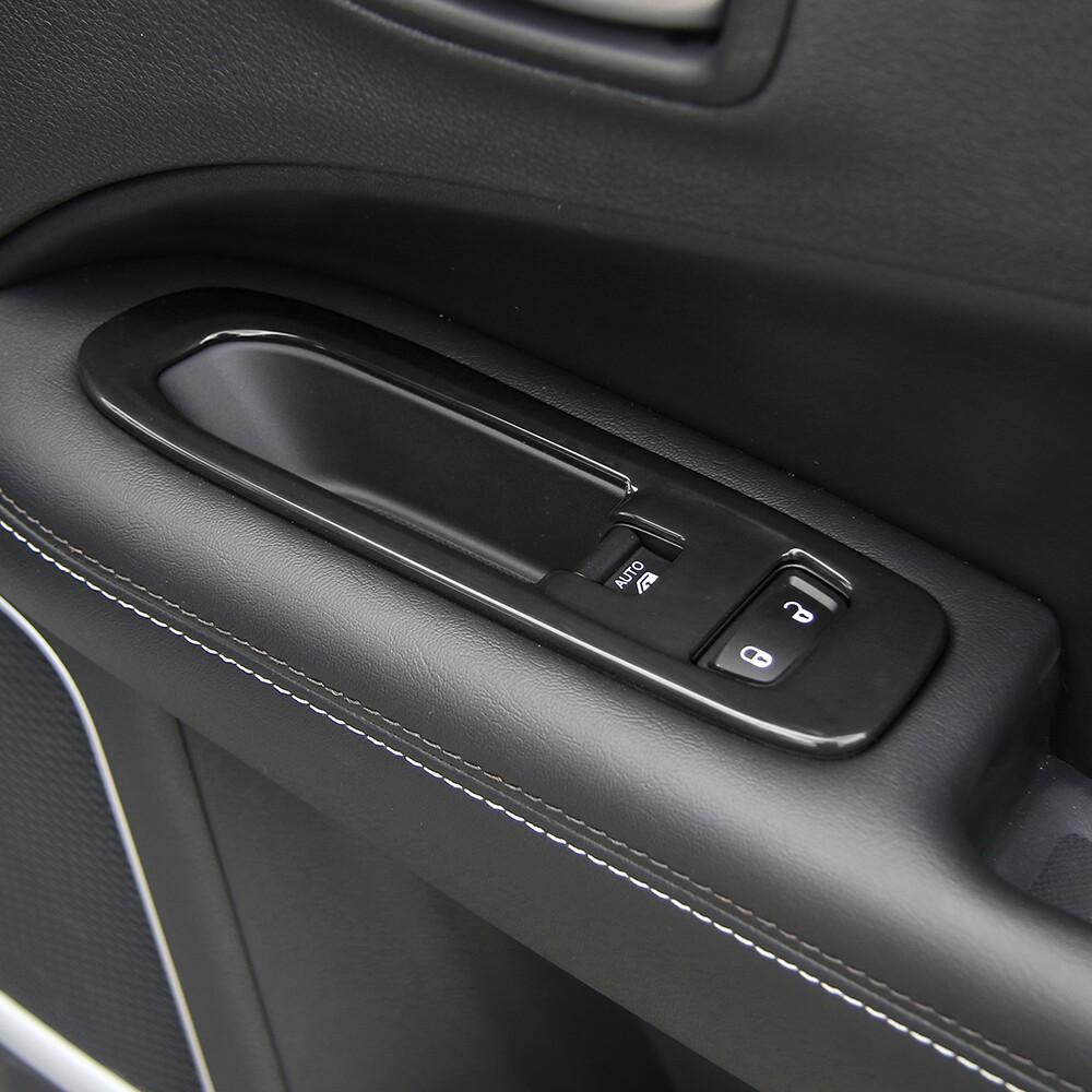 4pcs Door Window Lift Switch Panel Trim Cover for Jeep Compass 2017-19