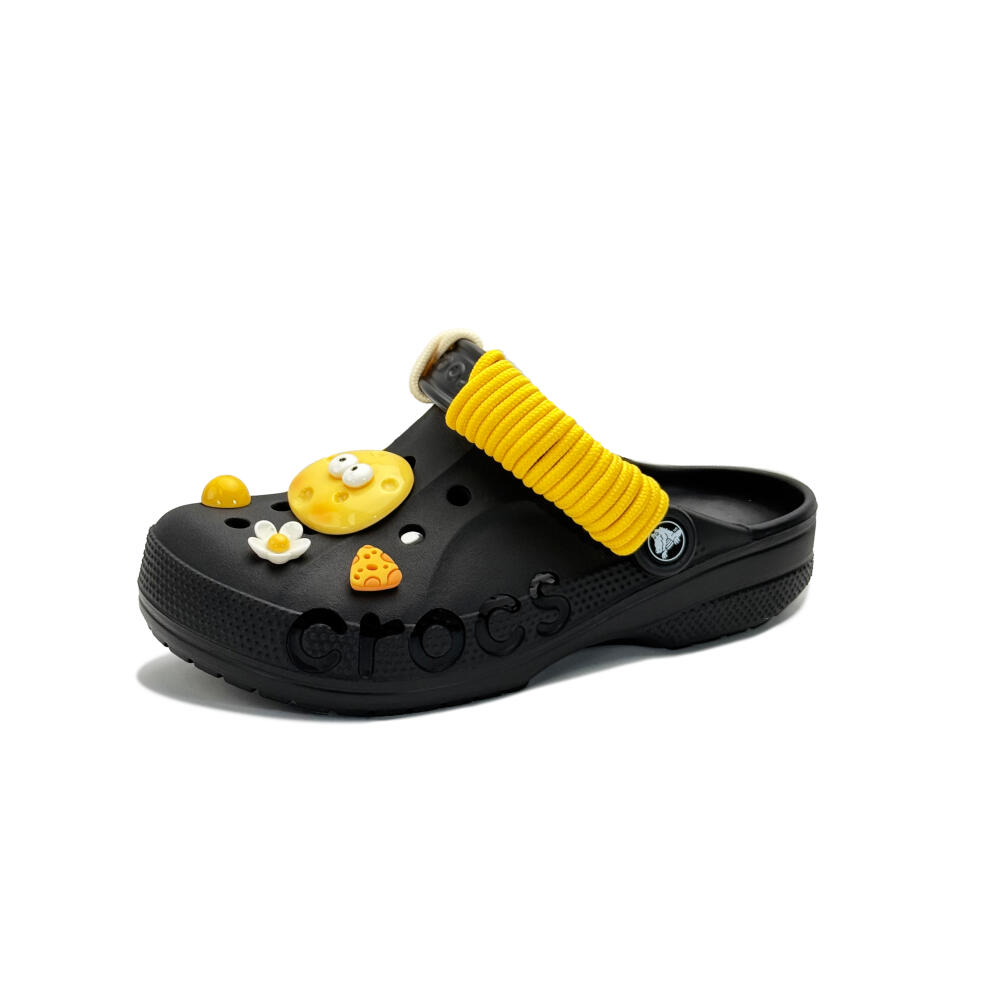 Crocs Baya Classic clog EVA Bite of Cheese Beya Fun and Stylish Hole Shoes Unisex Yellow