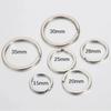 20pcs Zinc Alloy Key Rings 15/20/25/30/35mm Round Flat Line Split Rings Keyring For DIY Jewelry Making Keychain Findings