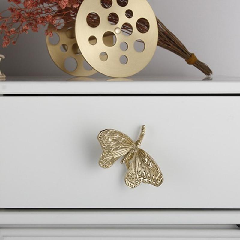 Mässing, Fjärilsformad, Låda Skåpdörr, Garderob, Skåp, Vinskåp, Skoställ, Handtag, Handtag Kopparkonst