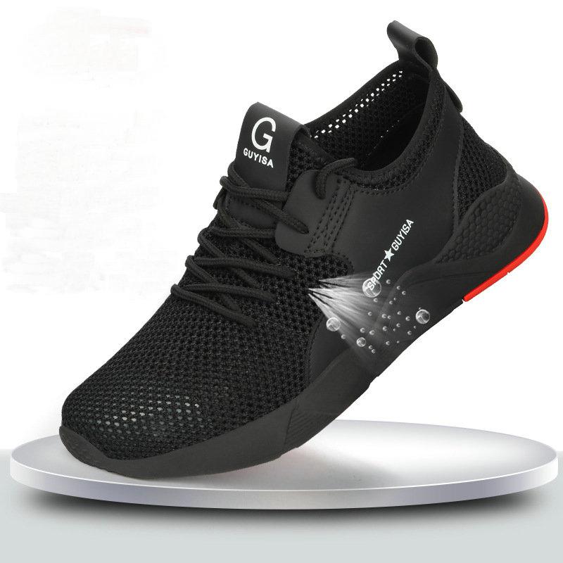 Summer Safety Shoes Mesh Work Shoes Lightweight Safety Sneaker For Men Breathable Protective Work Sneakers Steel Toe Shoes Man
