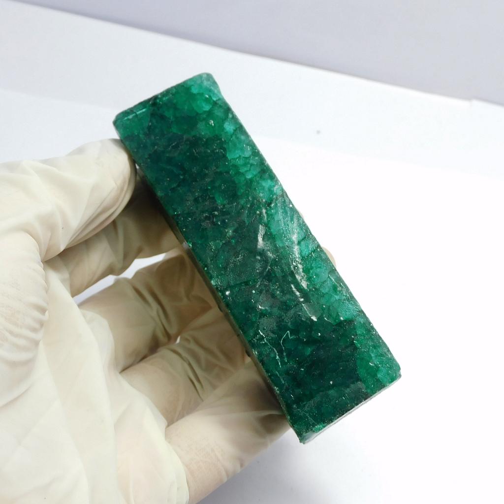 543 Ct Natural Green Emerald Uncut Huge Size Rough CERTIFIED Loose Gemstone