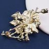 Vintage Peony Brooch Temperament Elegant Painted Design Flower Corsage Pin Versatile Wedding Jewelry Accessories