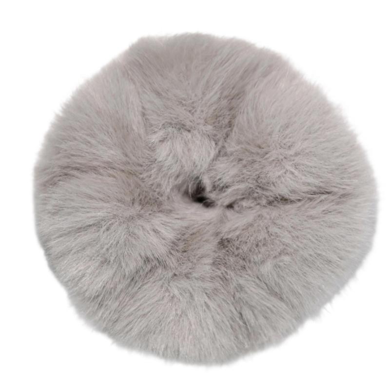 

Furry Hair Rope Hair Bun Scrunchies Elastic Hair Rope Hair Scrunchy HairBands Female Accessories сірий колір