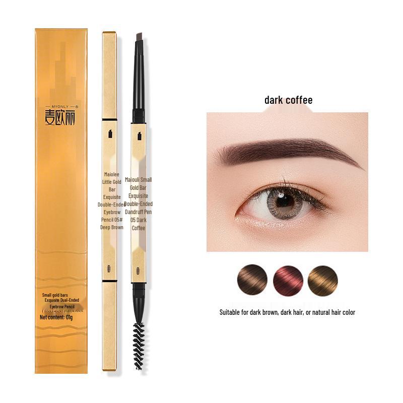 Ultra-Fine 3D Smudge-Proof Double-Ended Eyebrow Pencil with Triangle Tip