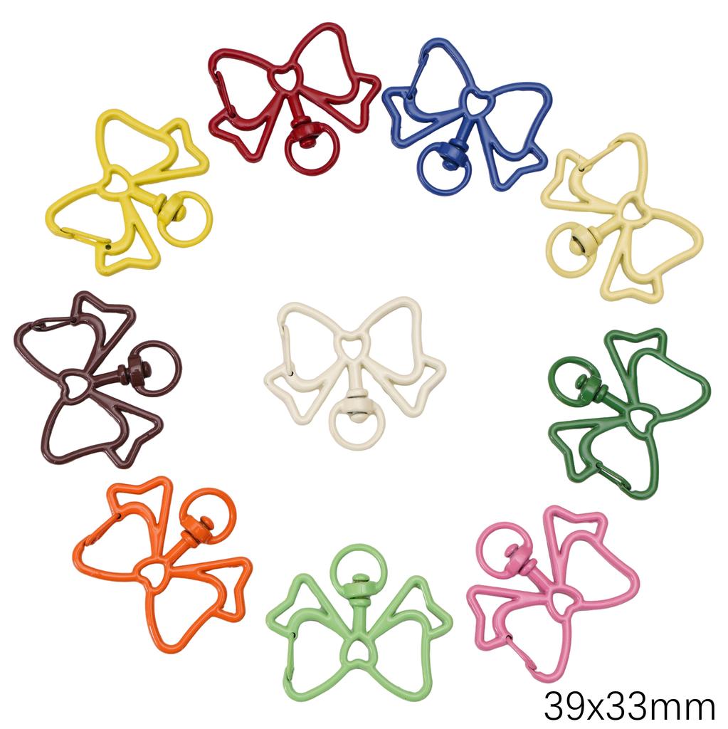 5-100pcs Alloy Spray Painted Keychain Key Chain Snap Hook Key Ring For DIY Jewelry Keys Wallets Decorations