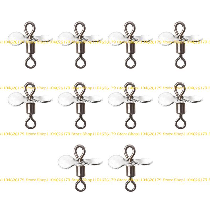 A1A2 10Pcs Stainless Spinnerbait Props DIY Fishing Lures Hook Baits Fly Propeller Topwater Fishing Lures Fishing Accessory