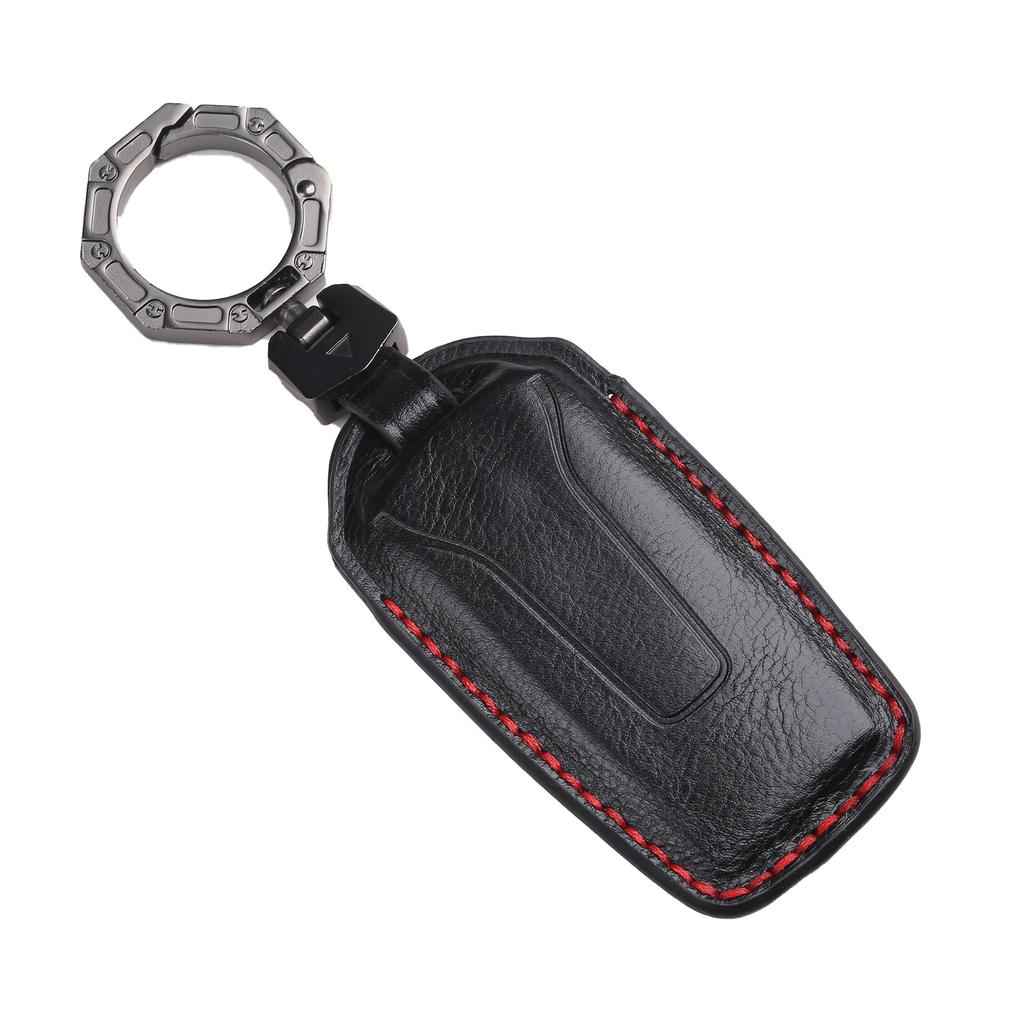 Genuine Leather Car Remote Key Fob Case Cover For Volkswagen Touareg     Fob Key Car-Styling