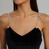 Damen Schulterkette Bandeau Schulterfrei Kleidung Passend BH-Träger Kette Kleid Schulterkette Schmetterlinge Glitzernder Strassstein Dekor BH-Träger
