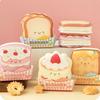 PU Cover Paper Memo Pad Cartoon Toast Squishy Notebook Mini Squeeze Diary  Stationery Use