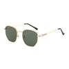 2025 Retro Polygon Metal Sunglasses Fashion UV400 Shades with Gold Frame for Outdoor Use Model 77600