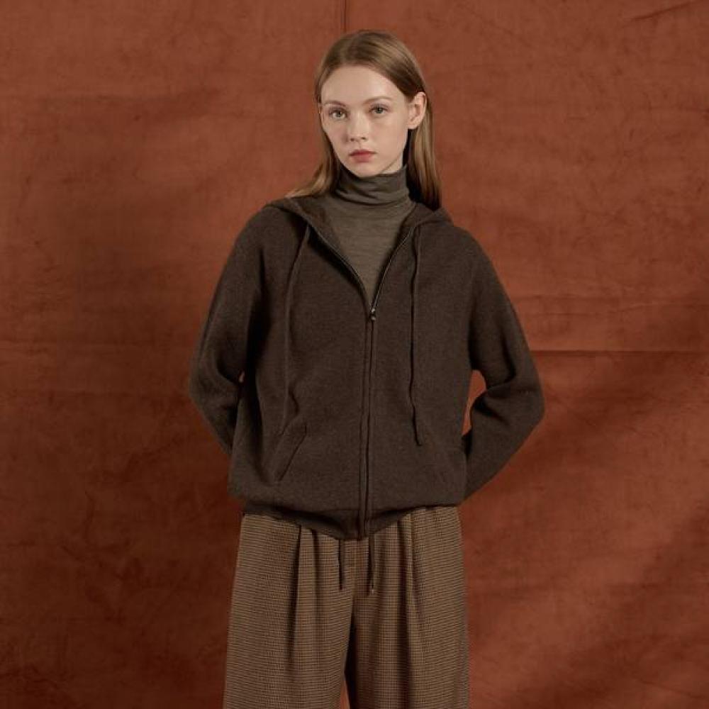 BCBG Wool Knit Hoodie Zip Up B5w9k101