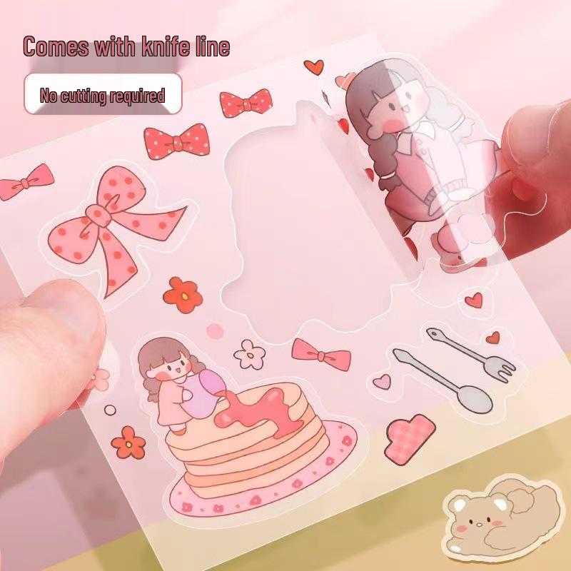 200 Pcs 8x8 Pet Cartoon Cute Stickers: DIY Decoration for Hand Accounts, Internet Celebrity-Style Small Sticker Set