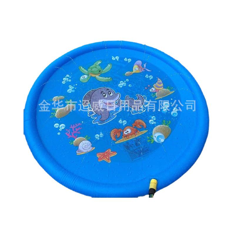 Dolphin Two-Color PVC Outdoor Sprinkler Pool Pad