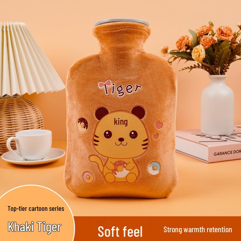 Kaqikete Cute Cartoon Plush Refillable Winter Hot Water Bottle & Hand Warmer