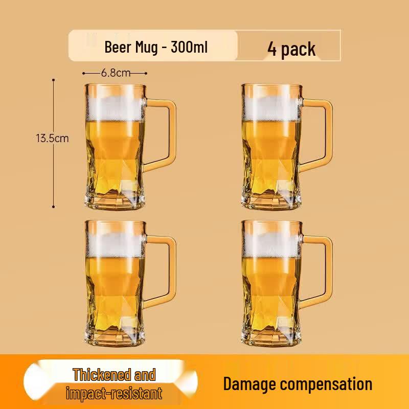 Qiwei Tempered Glass Mug with Handle