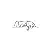 Minimalist Metal Wall Art Abstract Line Dog Sculpture Home Decor Black Iron Wire Animal Figure for Living Room Bedroom Office Decoration