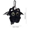 Ghost Wing Black Cat Plush Keychain Kawaii Plushie Animal Pendant Big-eyed Punk Bag Accessories Backpack Charm Couple Gifts