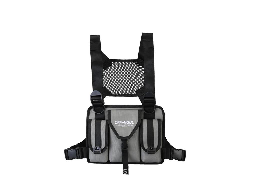 Trendy Reflective Tactical Vest Backpack - Unisex Hip-Hop Style Chest Bag