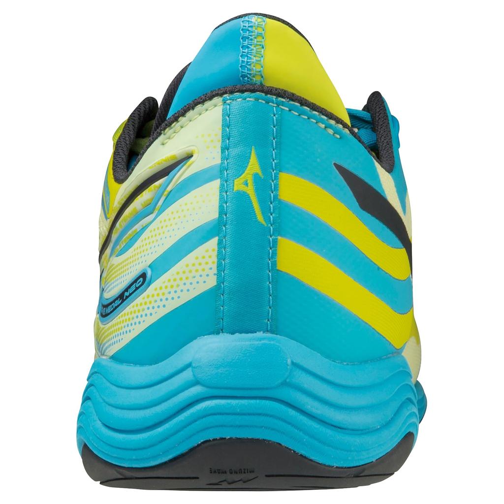 Mizuno Wave Medal NEO Table Tennis and Yellow x Black x Light Size 2E Shoes, Stability, Cushioning, Responsiveness, Fit, Blue, 25.5 cm,