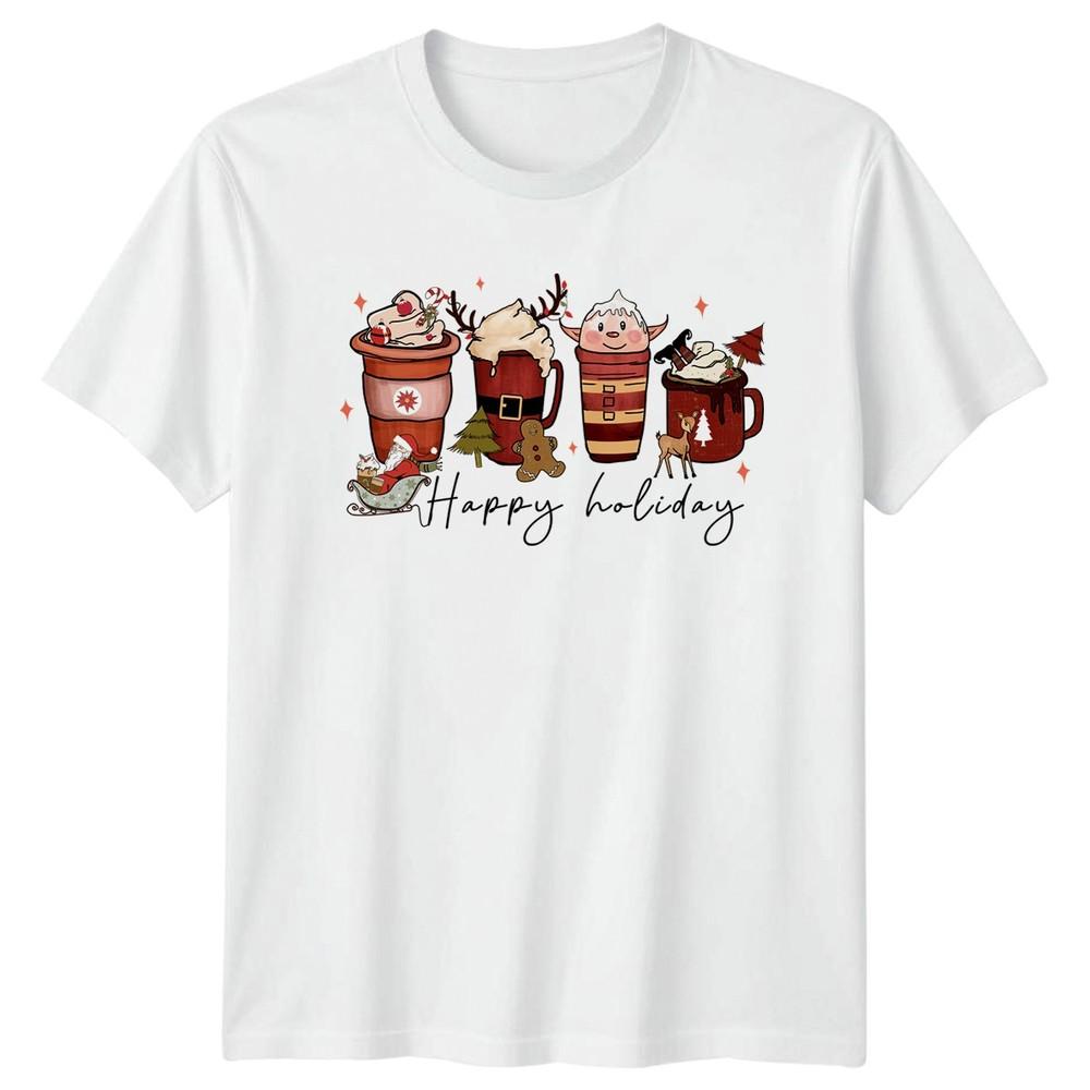Happy Holiday Christmas Mugs Holiday Season Unisexs TShirt Unisexs Graphic Tee S