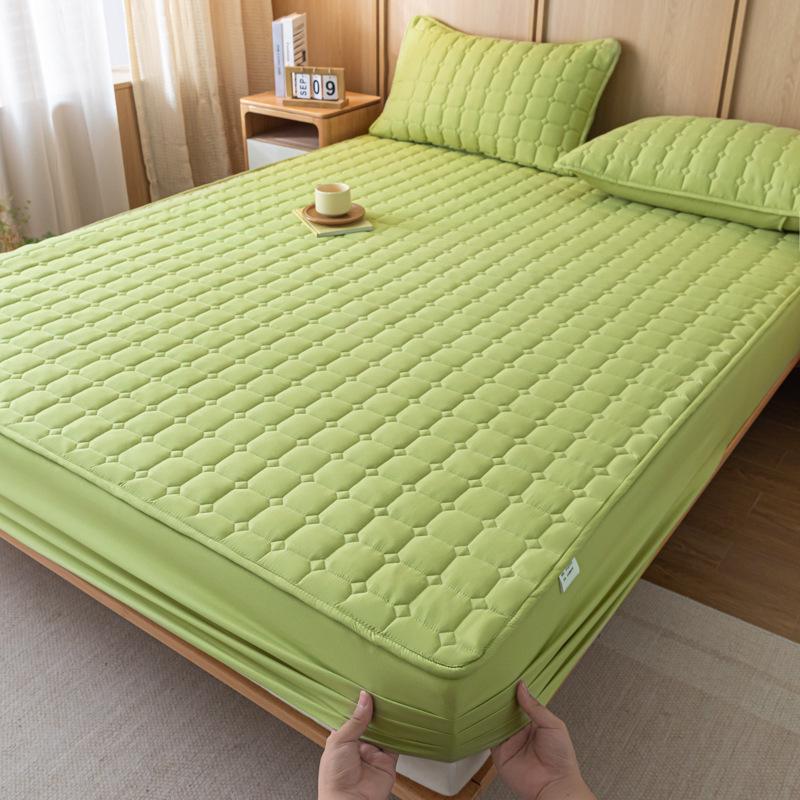 

Всесезонный стеганый наматрасник из стиранного хлопка - Пылезащитный протектор на резинке 180cmx200cm Quilted Sheet